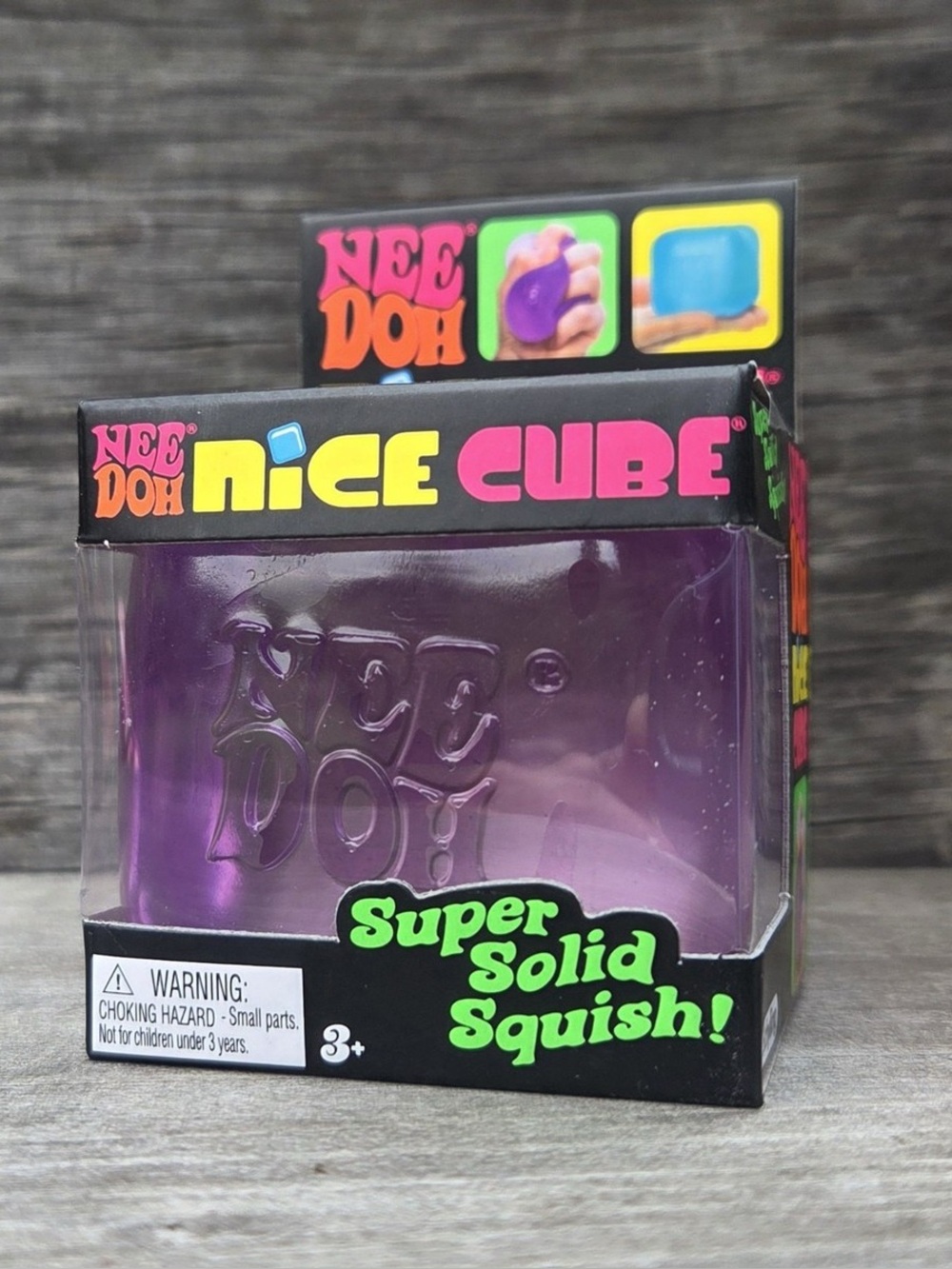 NeeDoh Nice Cube Purple Super Solid Squish Authentic Schylling NIB 💜